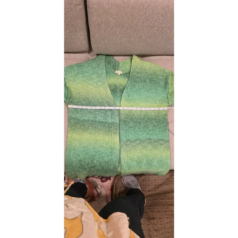 POL Green Ombre Open Front Cardigan Sweater | Size Small - Oversized NWOT
